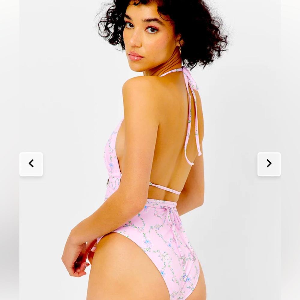 💐👙BNWT💐 👙Gemma Floral Wrap One Piece Swimsuit - Picture 2 of 6